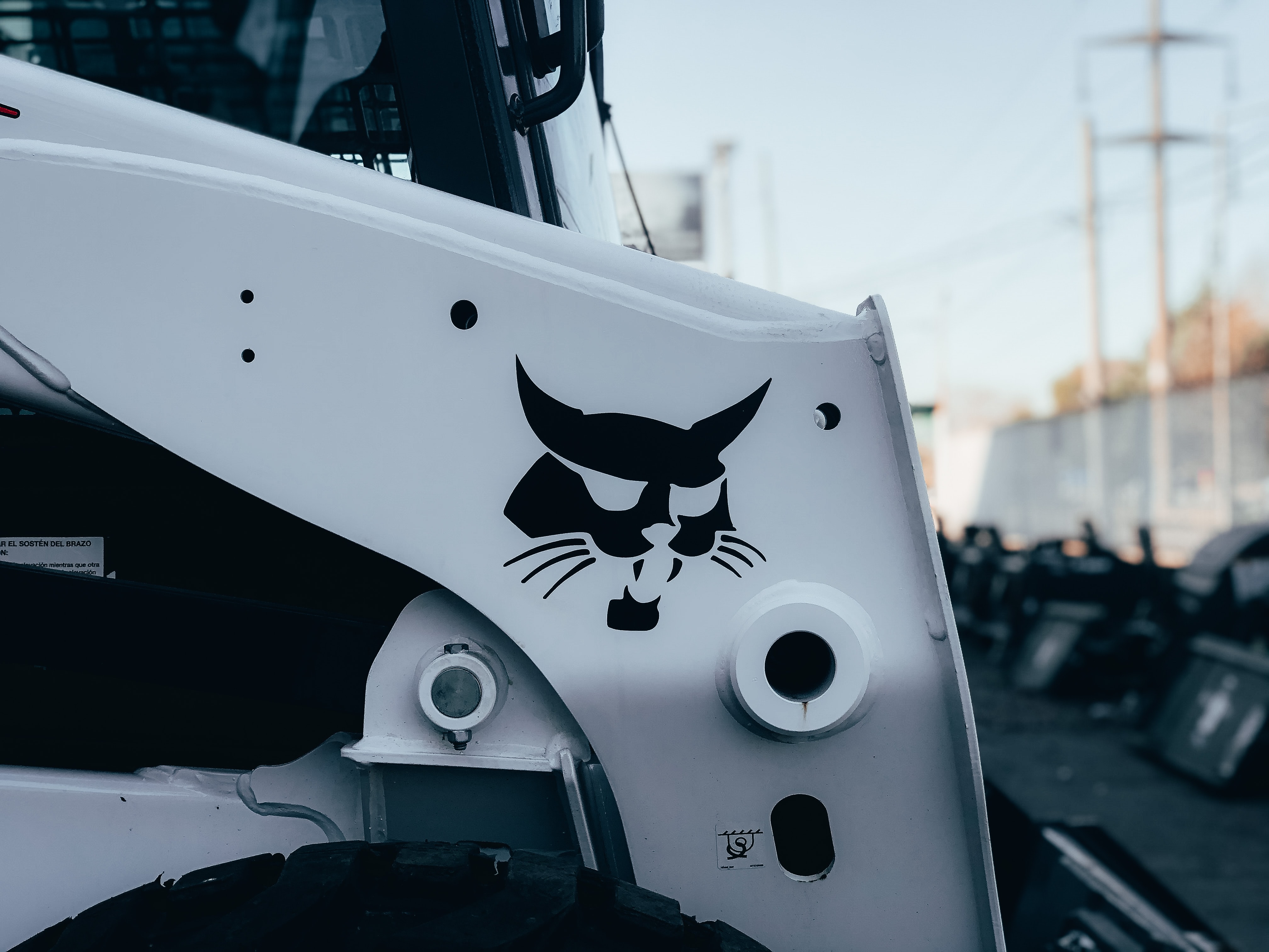 Bobcat logo on a piece of construction equipment